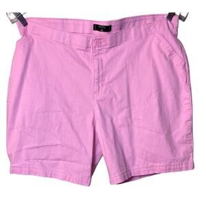Riders By Lee Women’s Size 20W Bubblegum Pink Stretch Cotton 7.5” Chino Shorts